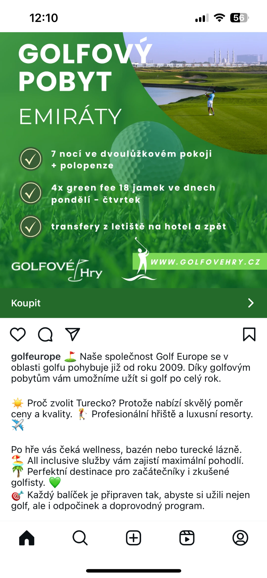 Na banneru Emiráty, v textu Turecko